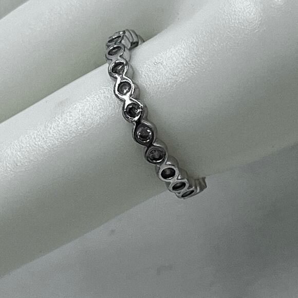 Sterling Silver 925 with CZ Eternity Band Size - Picture 13 of 15